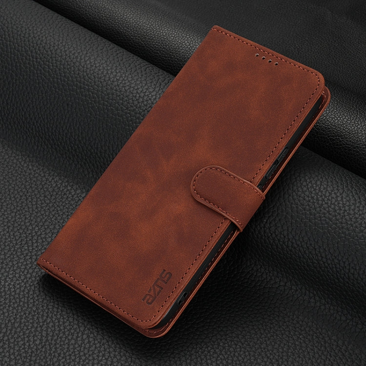 For vivo Y37 / Y36t / Y03 / Y18 AZNS Skin Feel Calf Texture Flip Leather Phone Case(Brown)