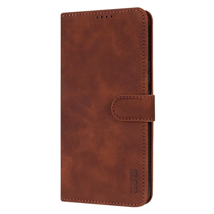 For vivo S20 Pro AZNS Skin Feel Calf Texture Flip Leather Phone Case(Brown)