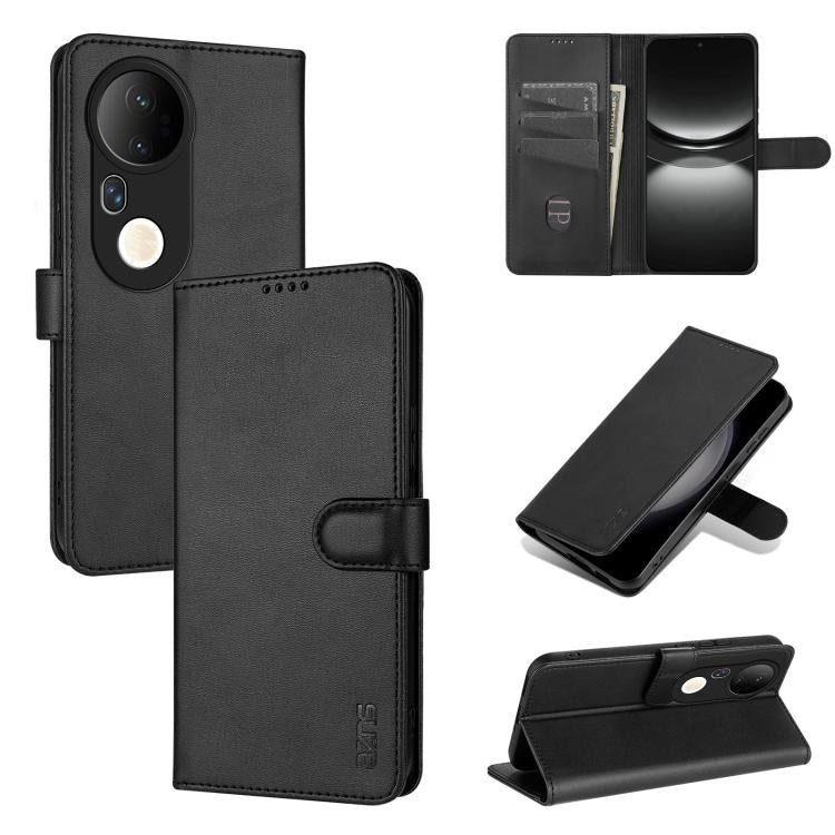 For vivo S20 Pro AZNS Skin Feel Calf Texture Flip Leather Phone Case(Black)