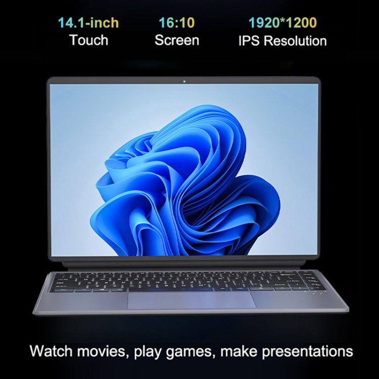 Pipo W14 14.1 inch 2 in 1 Tablet PC, 16GB+512GB, Windows 11 Intel Alder Lake N100 Quad Core, with Keyboard Leather Case