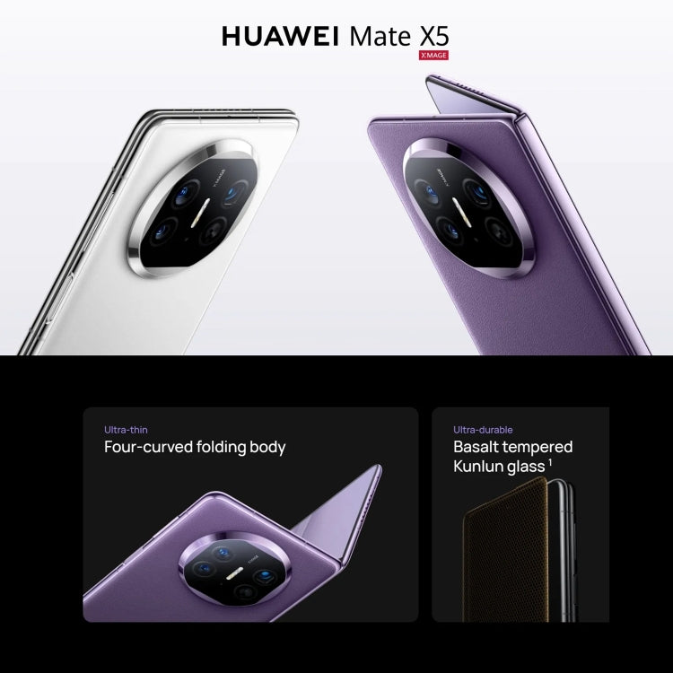 HUAWEI Mate X5, 16GB+512GB Collector Edition, 7.85 inch + 6.4 inch HarmonyOS 4.0.0 Kirin 9000S 7nm Octa-Core 2.16GHz, OTG, NFC, Not Support Google Play(Black)