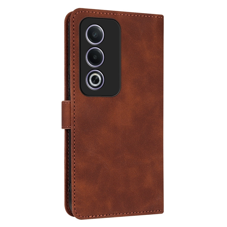 For OPPO A3x 5G / A3 Energy 5G AZNS Skin Feel Calf Texture Flip Leather Phone Case(Brown)