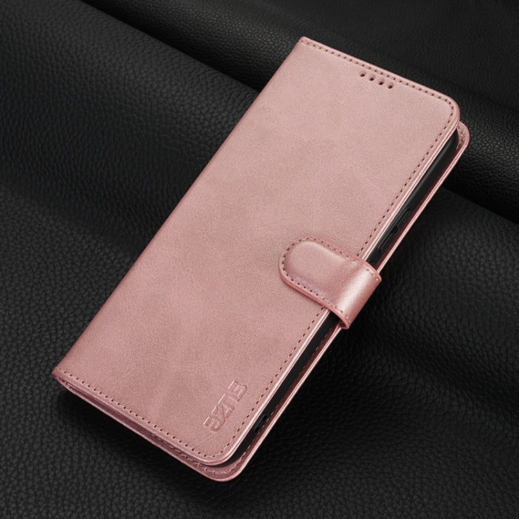 For Huawei nova 12 / nova 13 AZNS Skin Feel Calf Texture Flip Leather Phone Case(Rose Gold)