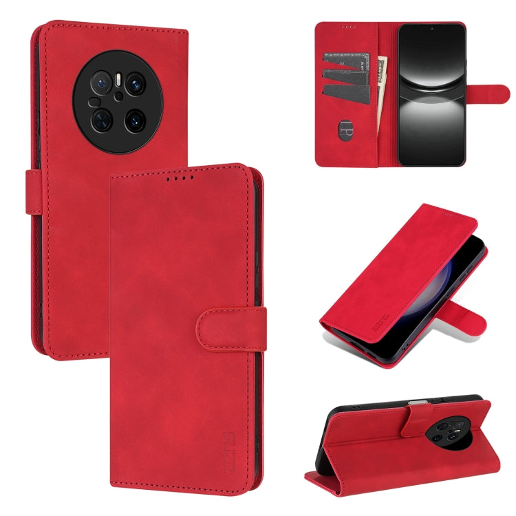 For Huawei Mate 70 AZNS Skin Feel Calf Texture Flip Leather Phone Case(Red)