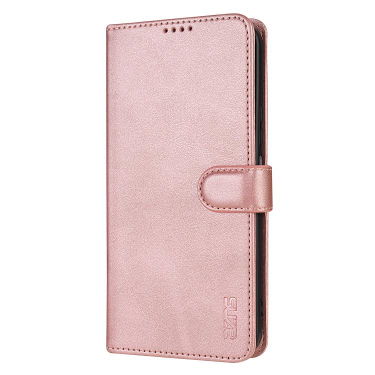 For Huawei nova 14 Ultra 5G AZNS Skin Feel Calf Texture Flip Leather Phone Case(Rose Gold)