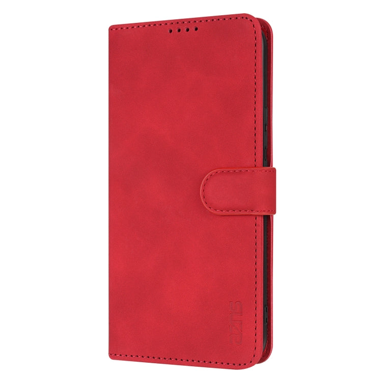 For Honor X60 Pro AZNS Skin Feel Calf Texture Flip Leather Phone Case(Red)
