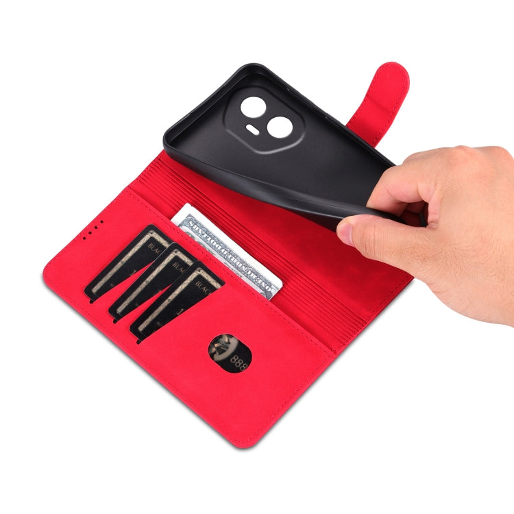 For Honor 300 AZNS Skin Feel Calf Texture Flip Leather Phone Case(Red)