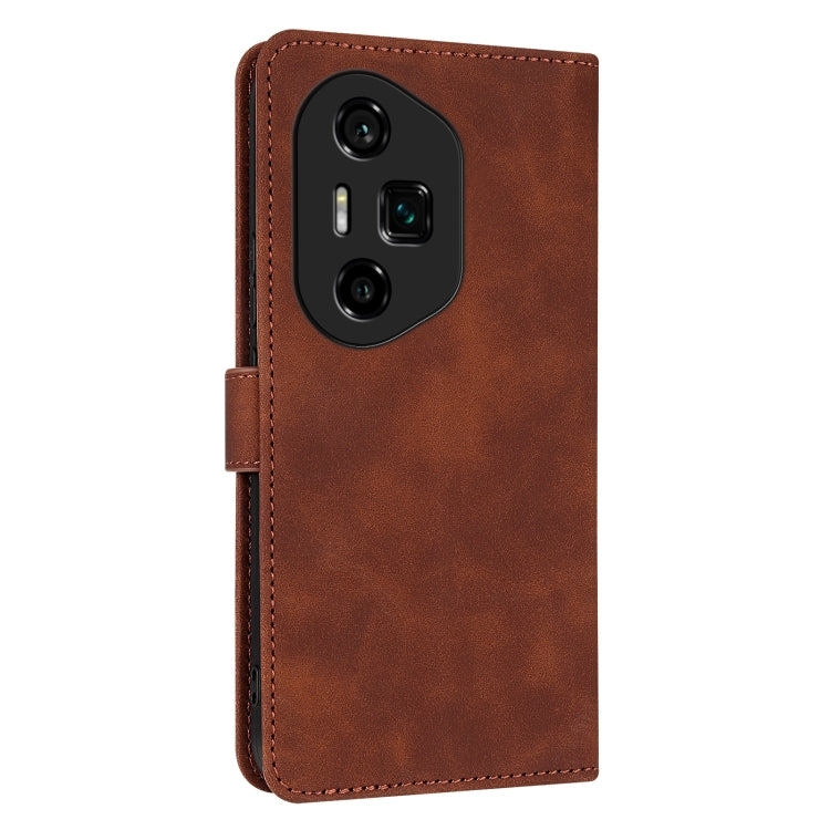 For Honor 300 Ultra AZNS Skin Feel Calf Texture Flip Leather Phone Case(Brown)