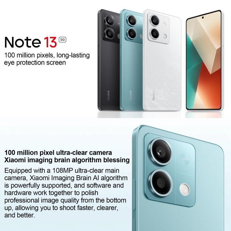 Xiaomi Redmi Note 13 5G, 12GB+256GB,  6.67 inch MIUI 14 Mediatek Dimensity 6080 Octa Core up to 2.4GHz, Network: 5G(White)