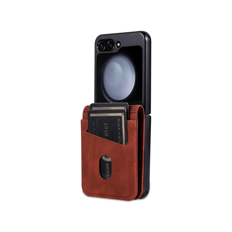 For Samsung Galaxy Z Flip7 FE / Flip6 AZNS Skin Feel Calf Texture Flip Leather Phone Case(Brown)