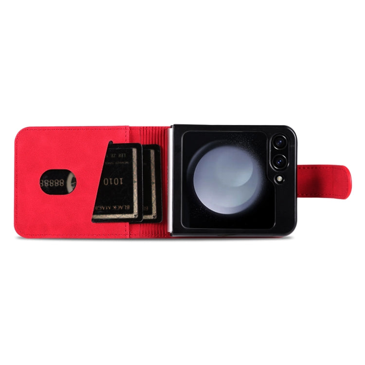 For Samsung Galaxy Z Flip7 FE / Flip6 AZNS Skin Feel Calf Texture Flip Leather Phone Case(Red)