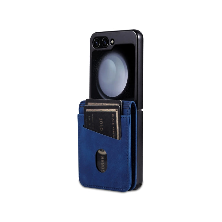 For Samsung Galaxy Z Flip7 FE / Flip6 AZNS Skin Feel Calf Texture Flip Leather Phone Case(Blue)