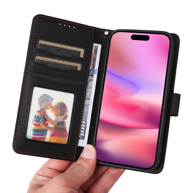 For iPhone 16 BETOPNICE BN-005 2 in 1 Detachable Imitate Genuine Leather Phone Case(Black)