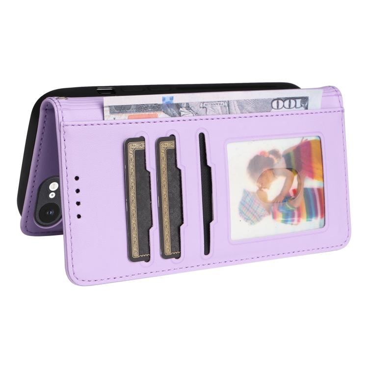 For iPhone 16e / 17e BETOPNICE BN-005 2 in 1 Detachable Imitate Genuine Leather Phone Case(Light Purple)