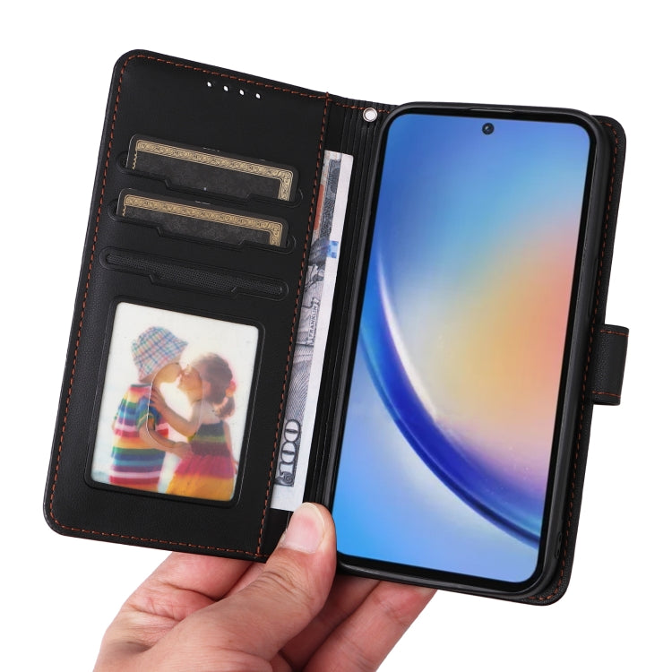 For Samsung Galaxy A35 5G BETOPNICE BN-005 2 in 1 Detachable Imitate Genuine Leather Phone Case(Black)