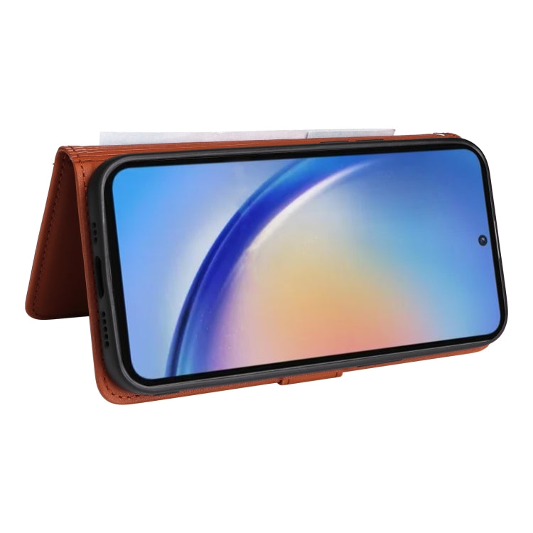 For Samsung Galaxy A35 5G BETOPNICE BN-005 2 in 1 Detachable Imitate Genuine Leather Phone Case(Brown)