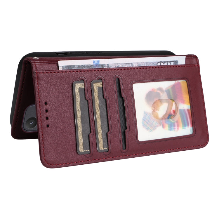For Samsung Galaxy A55 BETOPNICE BN-005 2 in 1 Detachable Imitate Genuine Leather Phone Case(Wine Red)