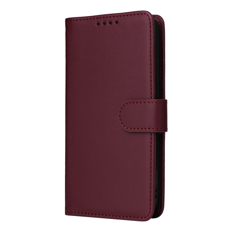 For Samsung Galaxy S24+ 5G BETOPNICE BN-005 2 in 1 Detachable Imitate Genuine Leather Phone Case(Wine Red)