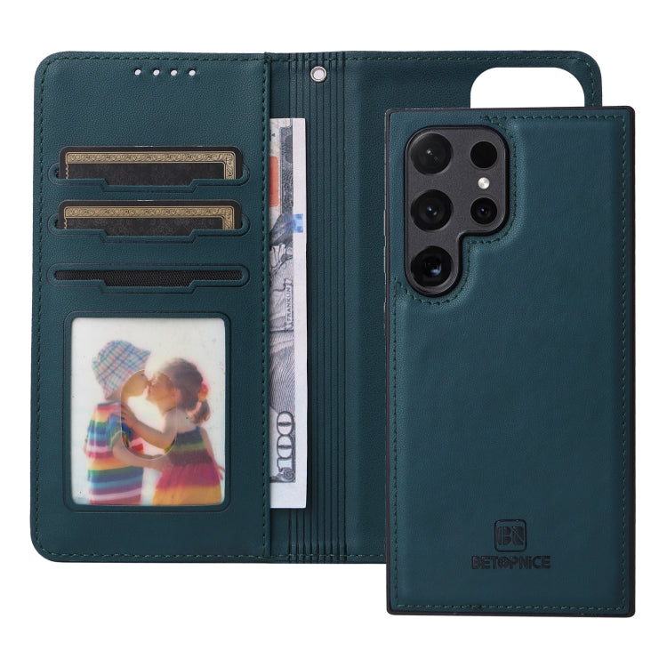 For Samsung Galaxy S24 Ultra 5G BETOPNICE BN-005 2 in 1 Detachable Imitate Genuine Leather Phone Case(Blue)