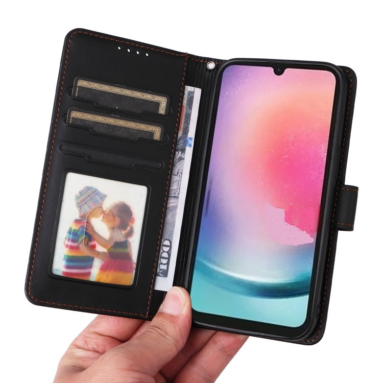 For Samsung Galaxy A24 4G BETOPNICE BN-005 2 in 1 Detachable Imitate Genuine Leather Phone Case(Black)