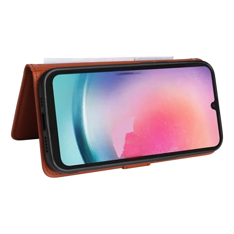 For Samsung Galaxy A24 4G BETOPNICE BN-005 2 in 1 Detachable Imitate Genuine Leather Phone Case(Brown)