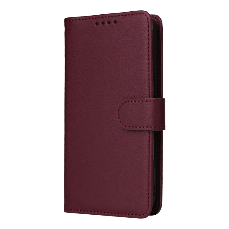 For Samsung Galaxy A24 4G BETOPNICE BN-005 2 in 1 Detachable Imitate Genuine Leather Phone Case(Wine Red)