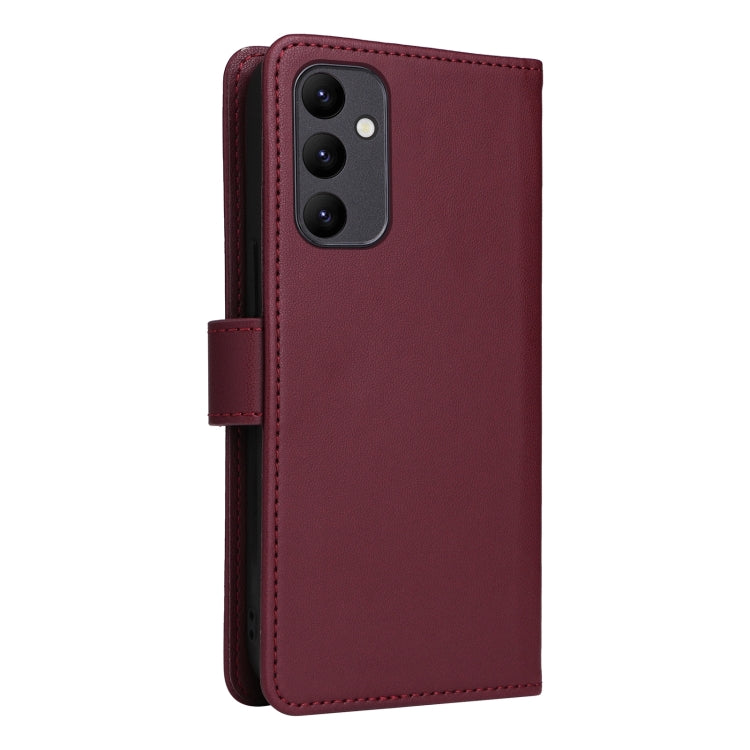 For Samsung Galaxy A24 4G BETOPNICE BN-005 2 in 1 Detachable Imitate Genuine Leather Phone Case(Wine Red)