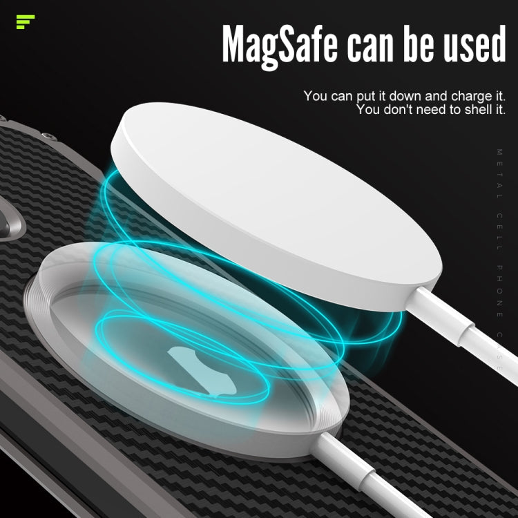 For iPhone 16 Plus R-JUST RJ51 Hollow MagSafe Magnetic Metal Phone Case(Space Grey)