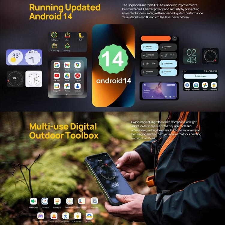 [HK Warehouse] Ulefone Armor 24, 12GB+256GB, Rugged Phone, Side Fingerprint, 22000mAh, 6.78 inch Android 14 MediaTek Helio G96 Octa Core, Network: 4G, NFC(Black)