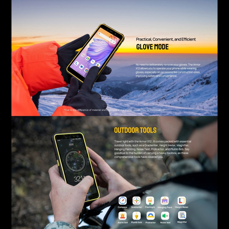 [HK Warehouse] Ulefone Armor X12, 3GB+32GB, Rugged Phone, Face Unlock, 5.45 inch Android 13 Go MediaTek Helio A22 Quad Core, Network: 4G, NFC(Some Orange)