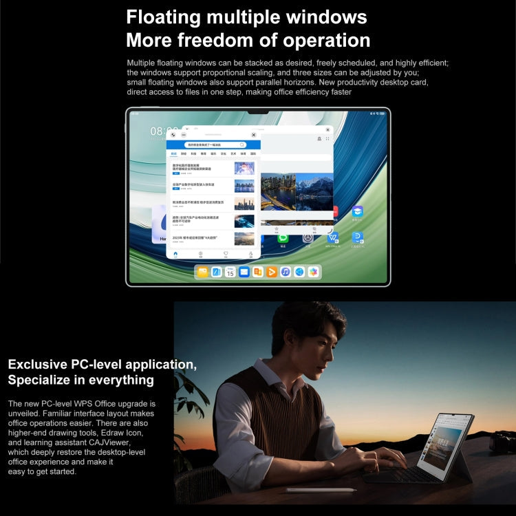 HUAWEI MatePad Pro 13.2 inch WiFi, 12GB+512GB, HarmonyOS 4 Hisilicon Kirin 9000S 12-core, Not Support Google Play(Cyan)