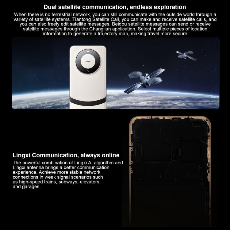 HUAWEI Mate 60 Pro+, 16GB+1TB, Screen Fingerprint Identification, 6.82 inch HarmonyOS 4.0 Kirin 9000S Octa Core up to 2.62GHz, NFC, OTG, Not Support Google Play(Black)