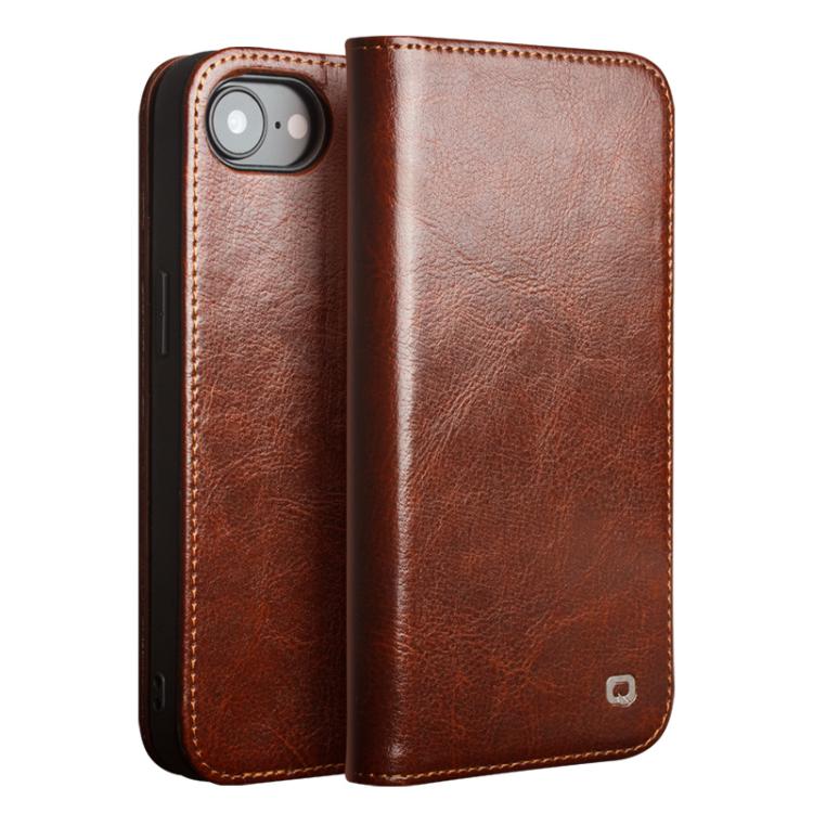 For iPhone 16e / 17e QIALINO Classic Genuine Leather Phone Case(Brown)