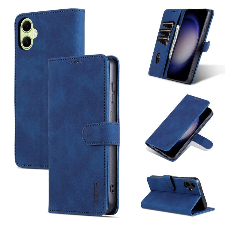 For Samsung Galaxy A05 AZNS Skin Feel Calf Texture Flip Leather Phone Case(Blue)