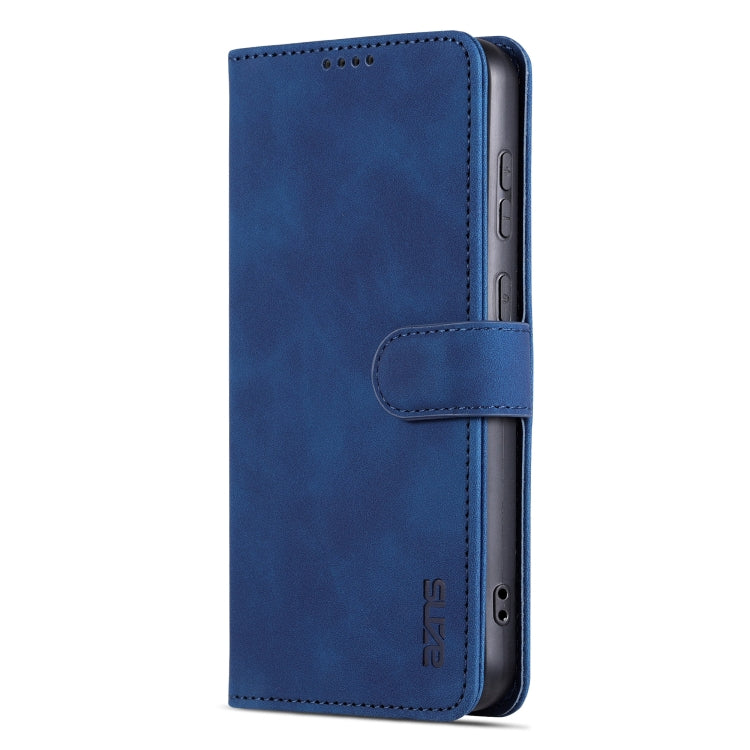 For Samsung Galaxy A05 AZNS Skin Feel Calf Texture Flip Leather Phone Case(Blue)
