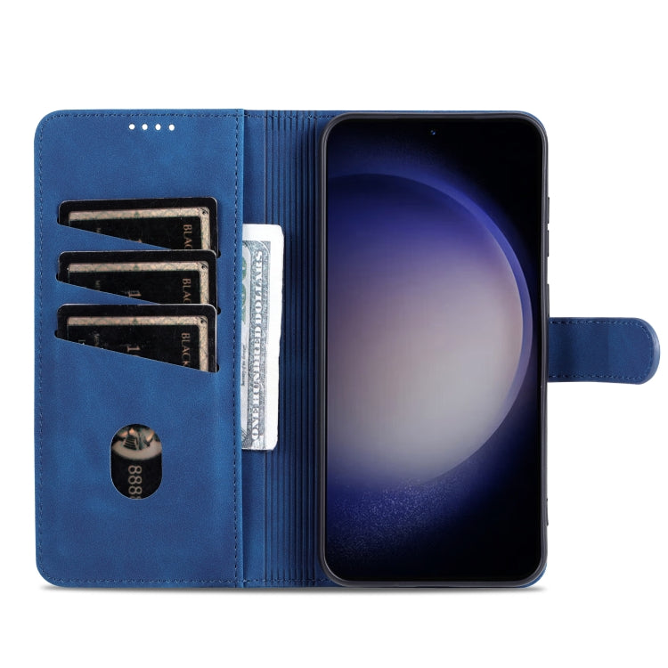 For Samsung Galaxy A05 AZNS Skin Feel Calf Texture Flip Leather Phone Case(Blue)