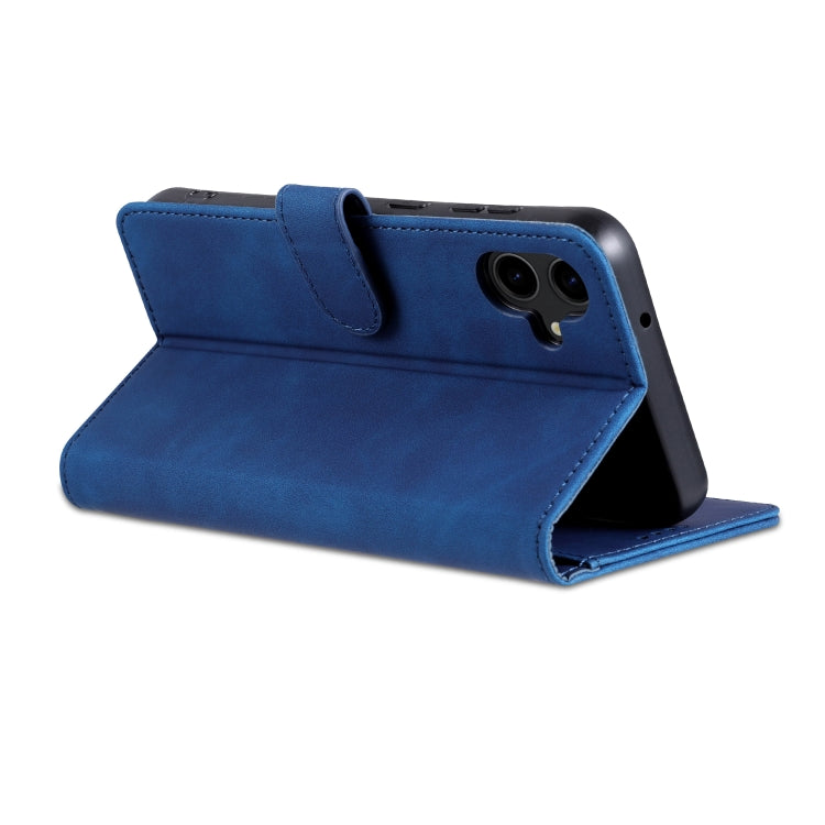 For Samsung Galaxy A05 AZNS Skin Feel Calf Texture Flip Leather Phone Case(Blue)