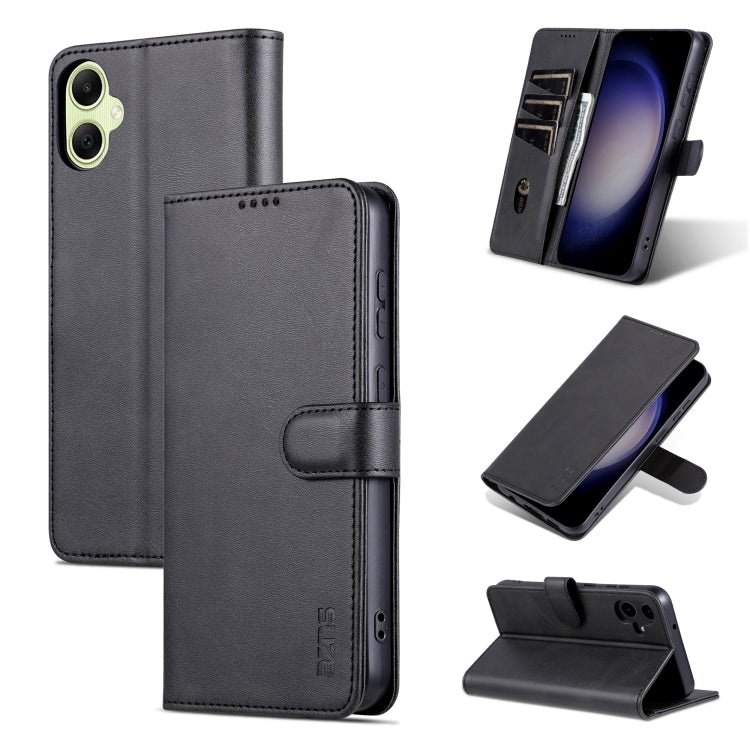 For Samsung Galaxy A05 AZNS Skin Feel Calf Texture Flip Leather Phone Case(Black)