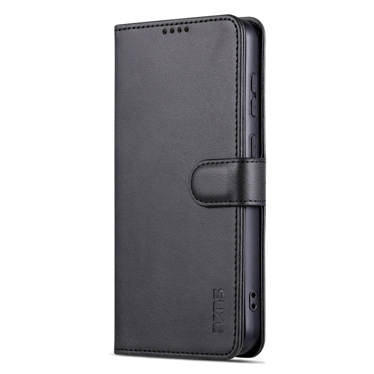 For Samsung Galaxy A05 AZNS Skin Feel Calf Texture Flip Leather Phone Case(Black)