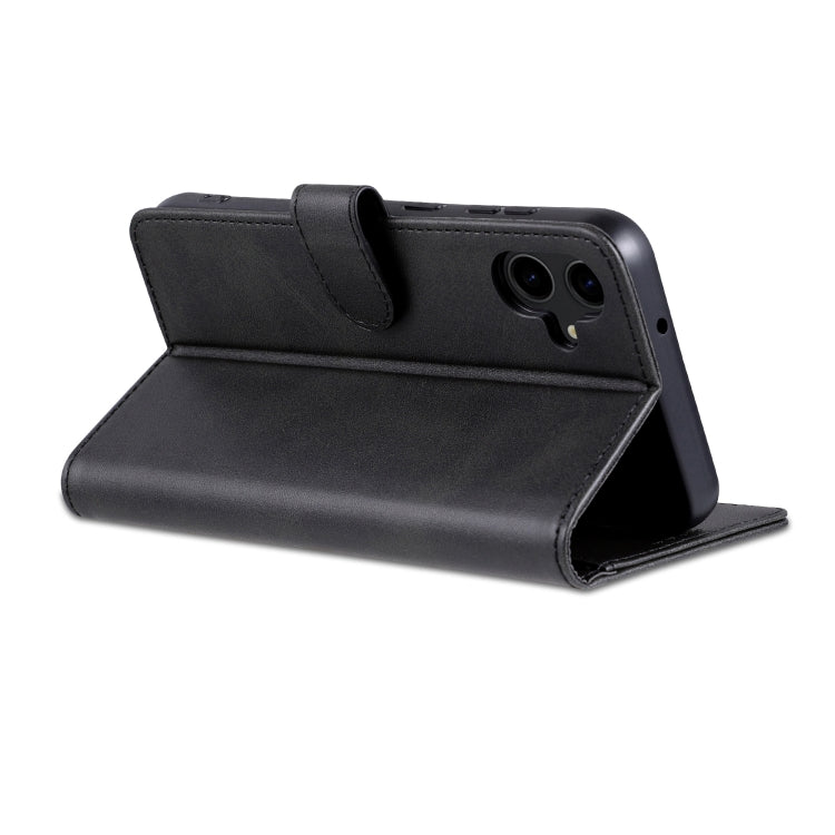 For Samsung Galaxy A05 AZNS Skin Feel Calf Texture Flip Leather Phone Case(Black)