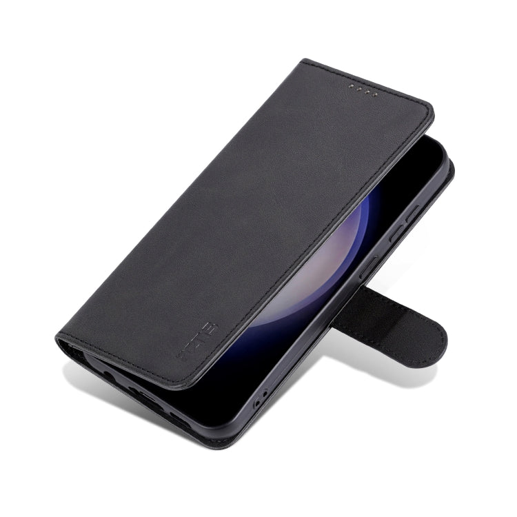 For Samsung Galaxy A05 AZNS Skin Feel Calf Texture Flip Leather Phone Case(Black)