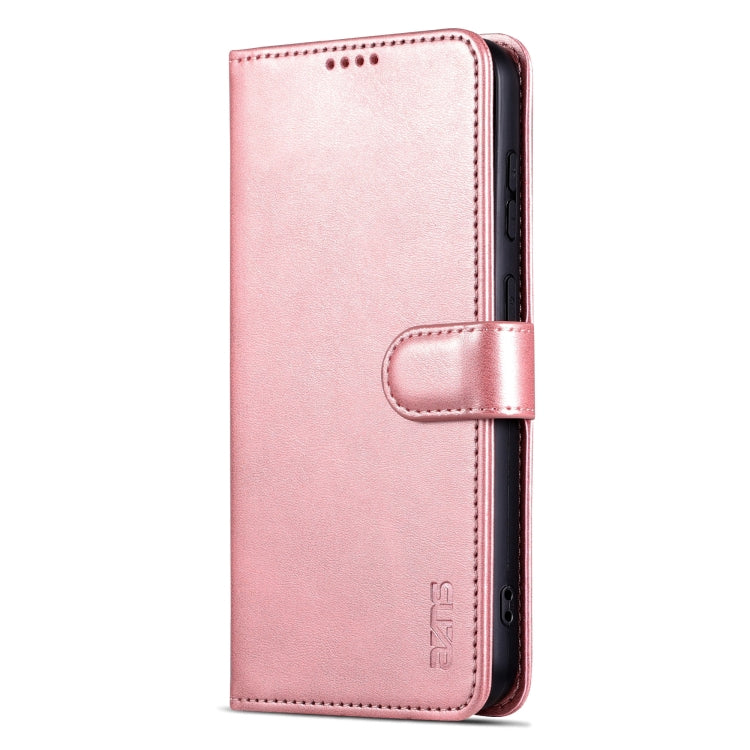 For Samsung Galaxy A05 AZNS Skin Feel Calf Texture Flip Leather Phone Case(Rose Gold)