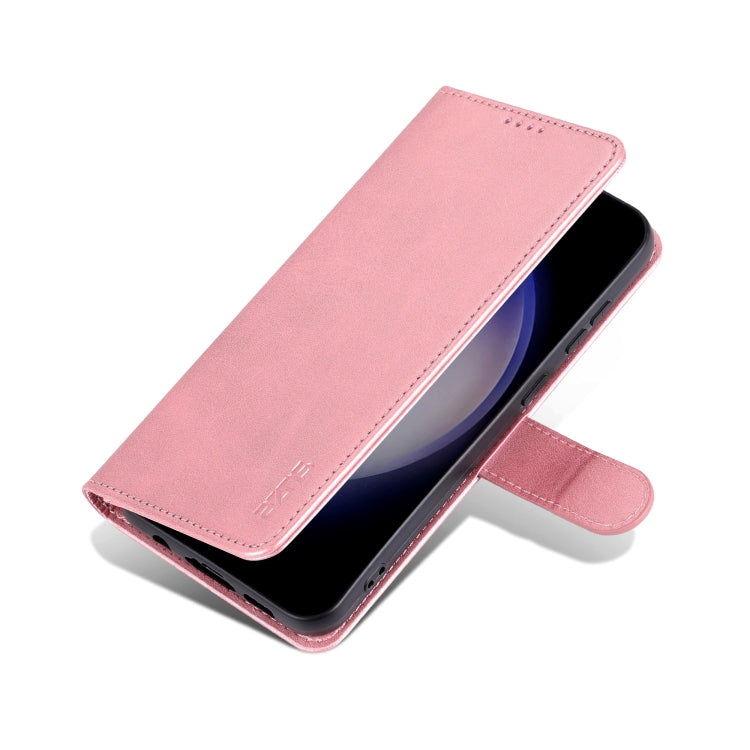 For Samsung Galaxy A05 AZNS Skin Feel Calf Texture Flip Leather Phone Case(Rose Gold)