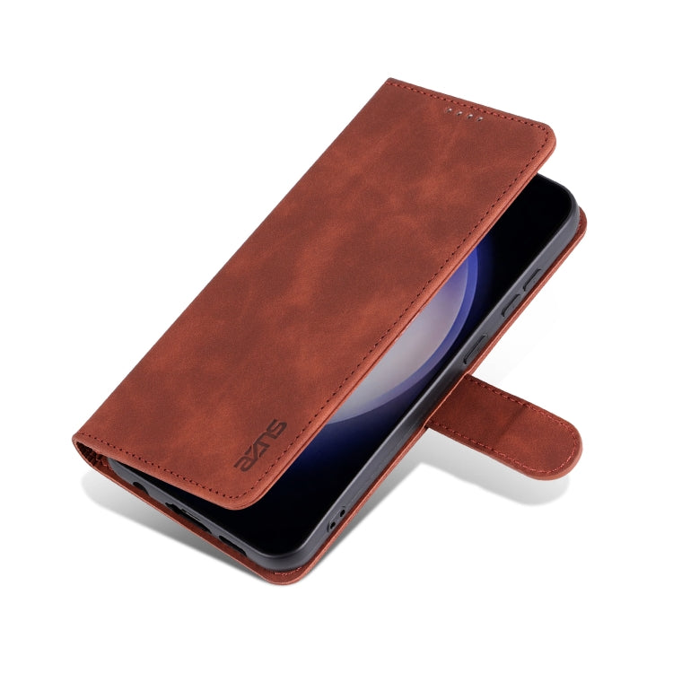 For Samsung Galaxy A05 AZNS Skin Feel Calf Texture Flip Leather Phone Case(Brown)