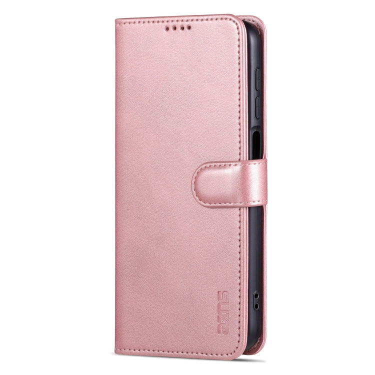 For Samsung Galaxy A15 AZNS Skin Feel Calf Texture Flip Leather Phone Case(Rose Gold)