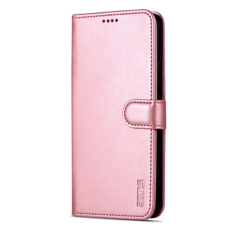 For Samsung Galaxy A35 5G AZNS Skin Feel Calf Texture Flip Leather Phone Case(Rose Gold)