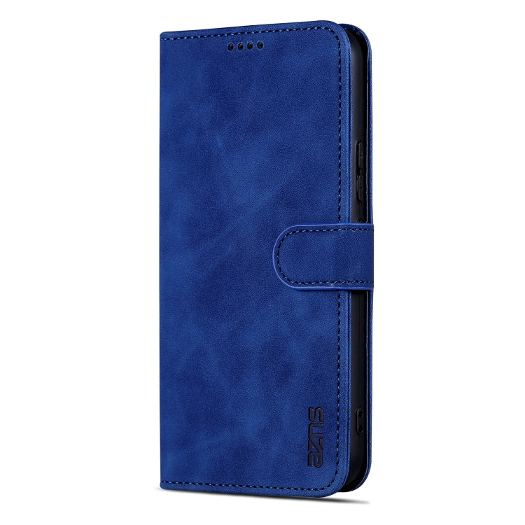 For Samsung Galaxy A55 5G AZNS Skin Feel Calf Texture Flip Leather Phone Case(Blue)