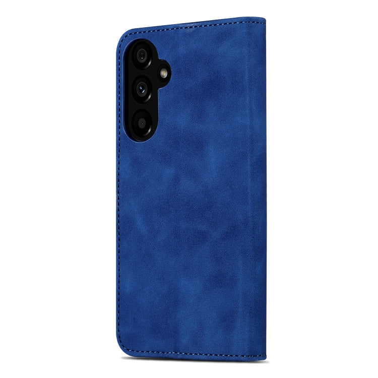For Samsung Galaxy A55 5G AZNS Skin Feel Calf Texture Flip Leather Phone Case(Blue)