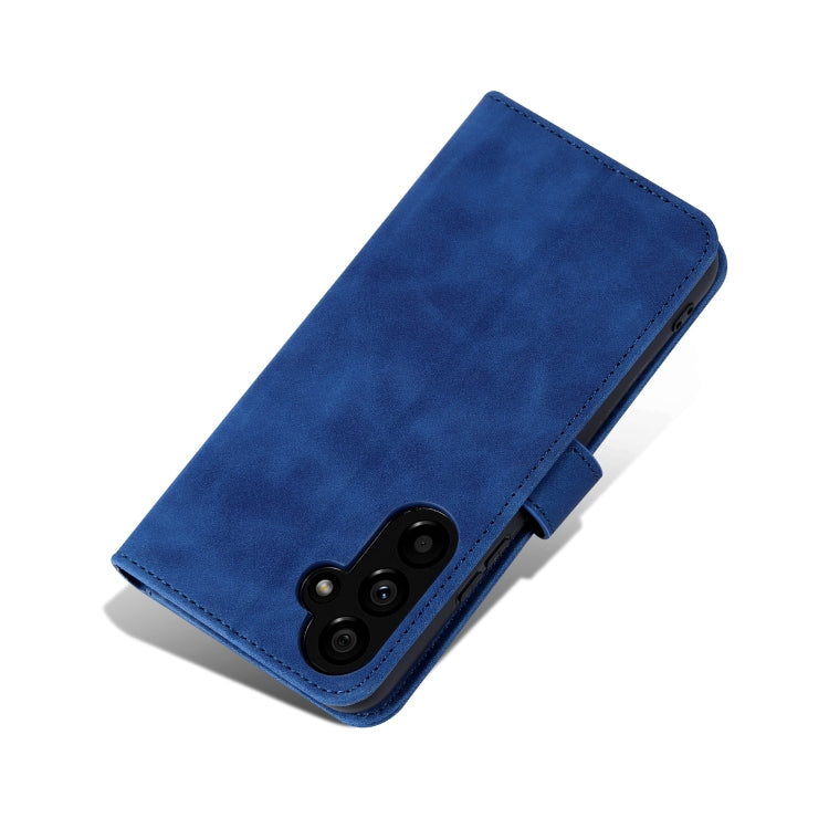 For Samsung Galaxy A55 5G AZNS Skin Feel Calf Texture Flip Leather Phone Case(Blue)