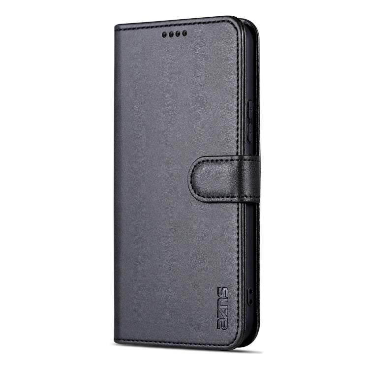 For Samsung Galaxy A55 5G AZNS Skin Feel Calf Texture Flip Leather Phone Case(Black)